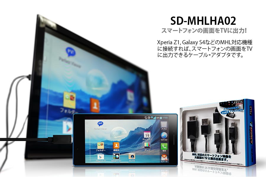 スマートホンの画面をテレビに出力