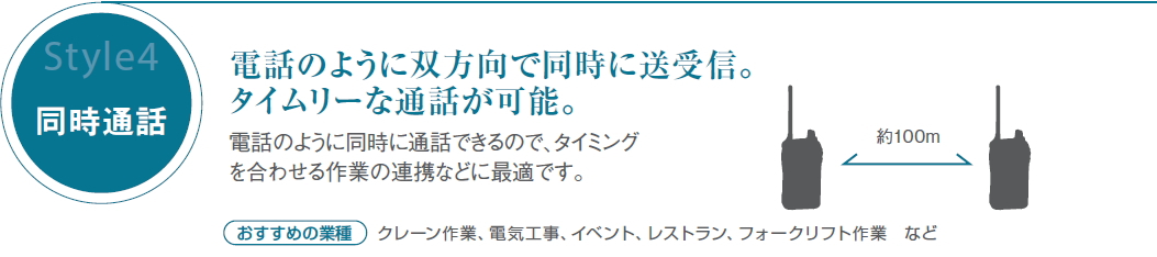 特定小電力トランシーバー　中継通話タイプ